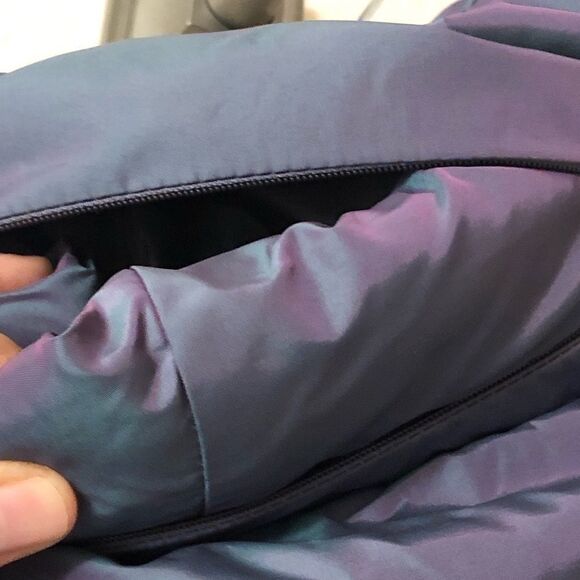 All in motion gray packable hood chunky puffer jacket winter coat nylon 7/8 - Picture 6 of 13